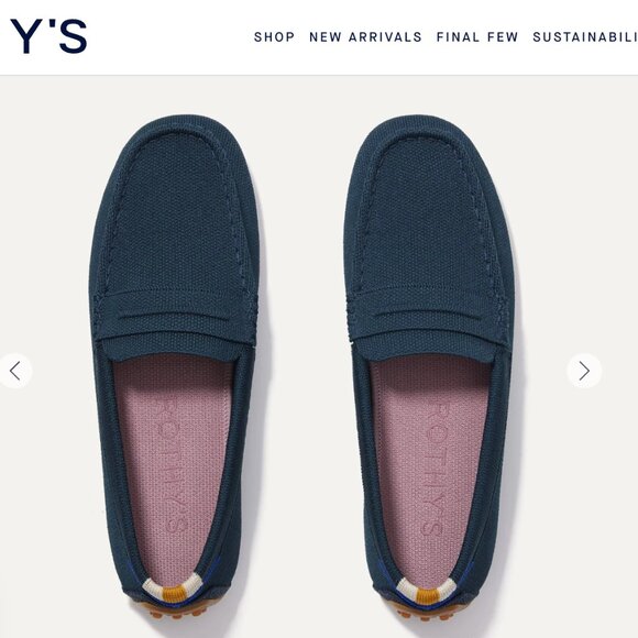 WORN ONCE - Rothy's Navy "The Driver" - Women's 8.5 - Picture 6 of 6